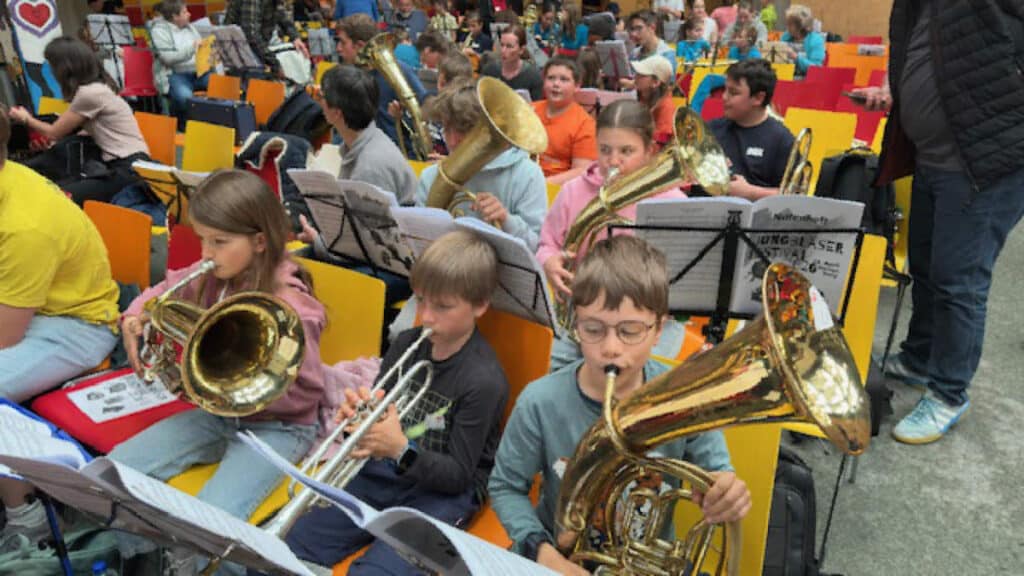Jungbläser beim Festival in Herrenberg